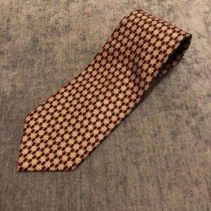 Silk Tie Handmade Geometric Print Classic Necktie
